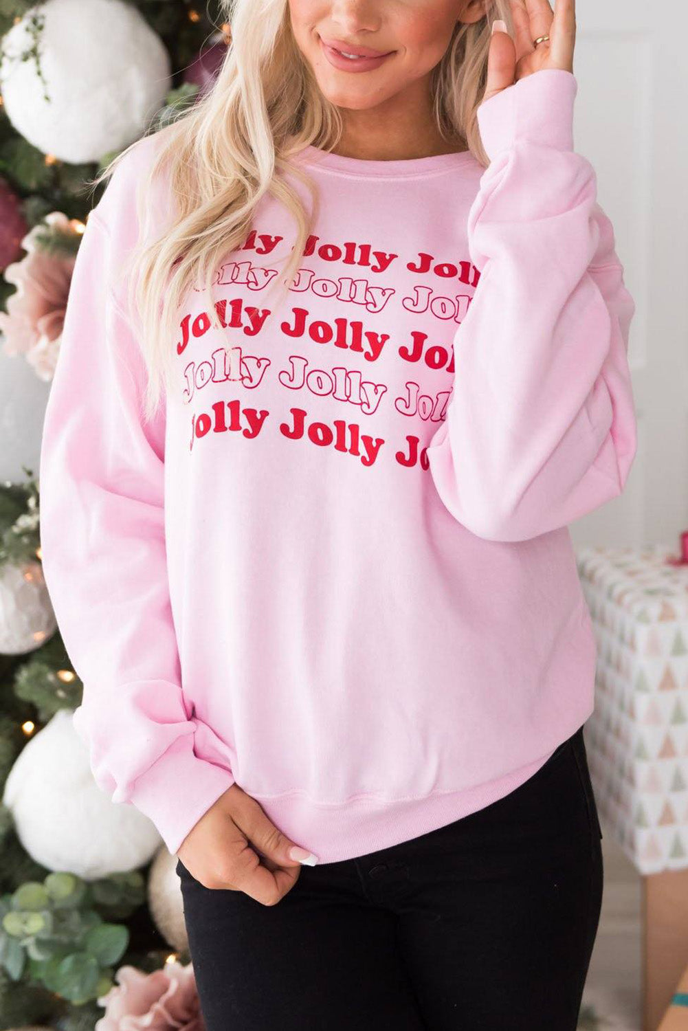 Sudadera con capucha blanca Have a HOLLY JOLLY Christmas