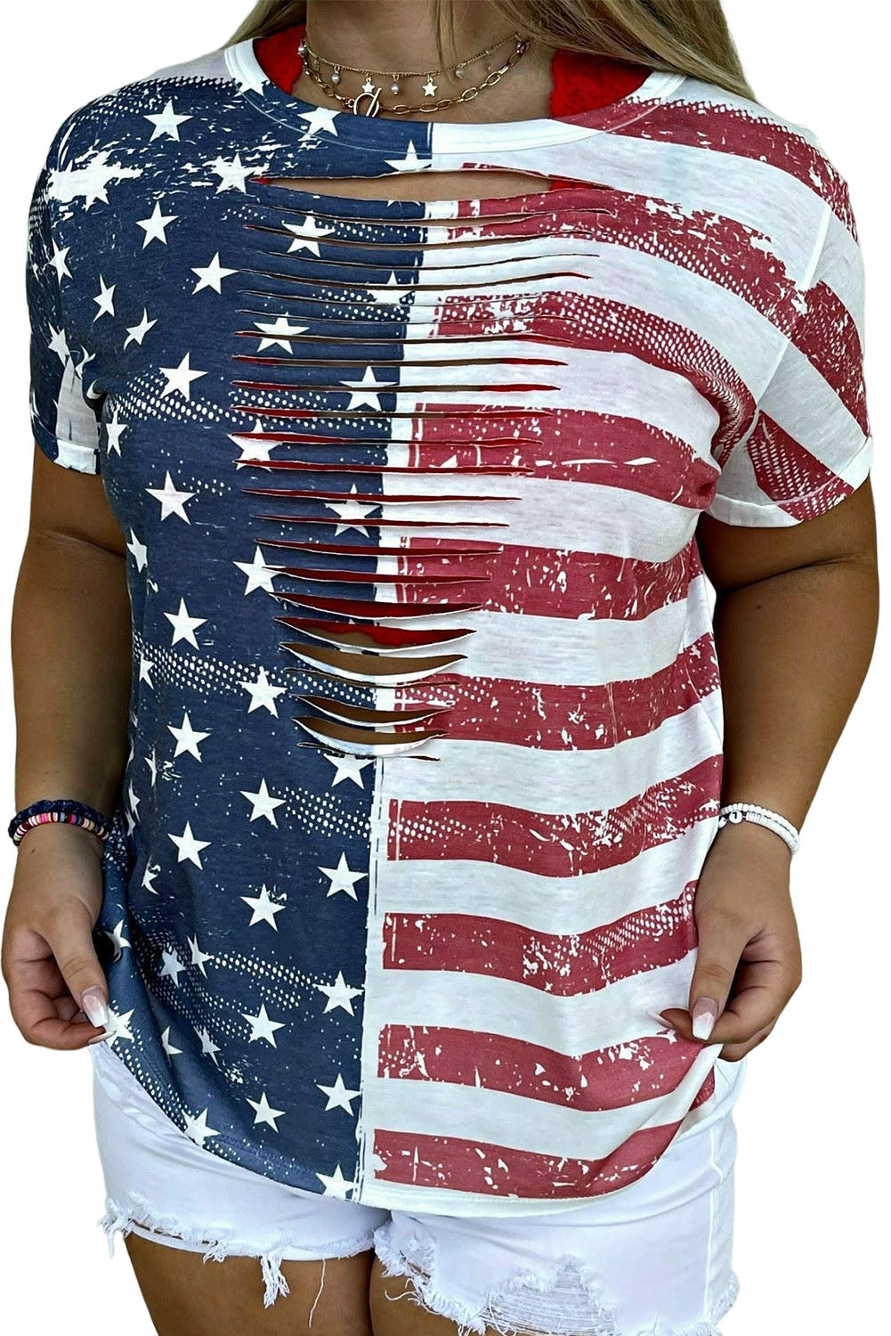 Camiseta estampada con bandera