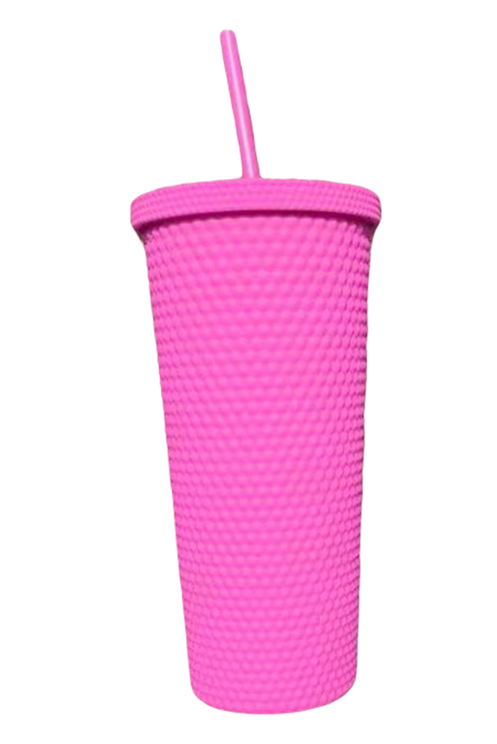 This stylish and eco-friendly cup is crafted with ABS Material and a unique diamond-textured exterior to provide secure sipping on the go. The firm construction and matte finish make it comfortable to hold, and the included lid and straw make it perfect for travel. From Moodz Boutique - choose from Green, Blush Pink, Hot Pink, or Black!