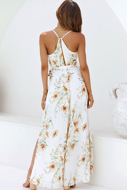 Poppy Print Wide Leg Jumpsuit