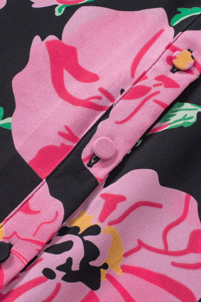 Camisa de manga farol con estampado floral