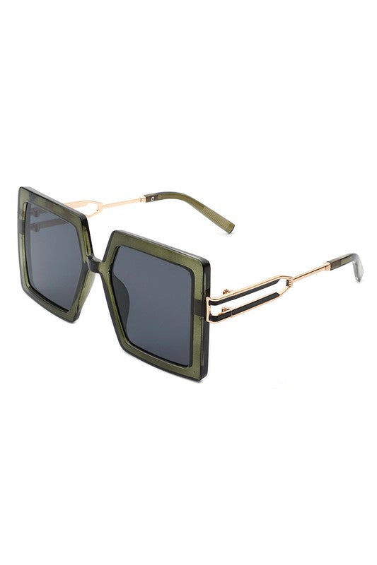 Gafas de sol de moda cuadradas de gran tamaño con parte superior plana