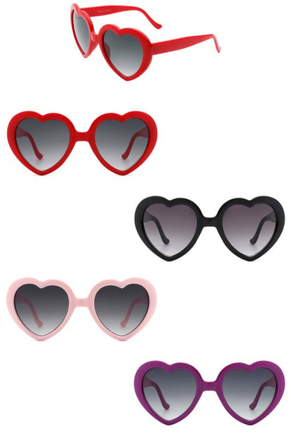 Gafas de sol de moda con forma de corazón y diseño divertido y moderno