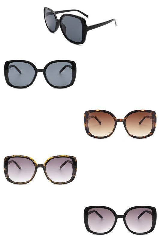 Gafas de sol retro de moda de gran tamaño y cuadradas para mujer