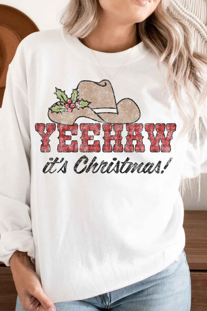 SUDADERA CON GRÁFICOS NAVIDEÑOS DE YEEHAW COUNTRY