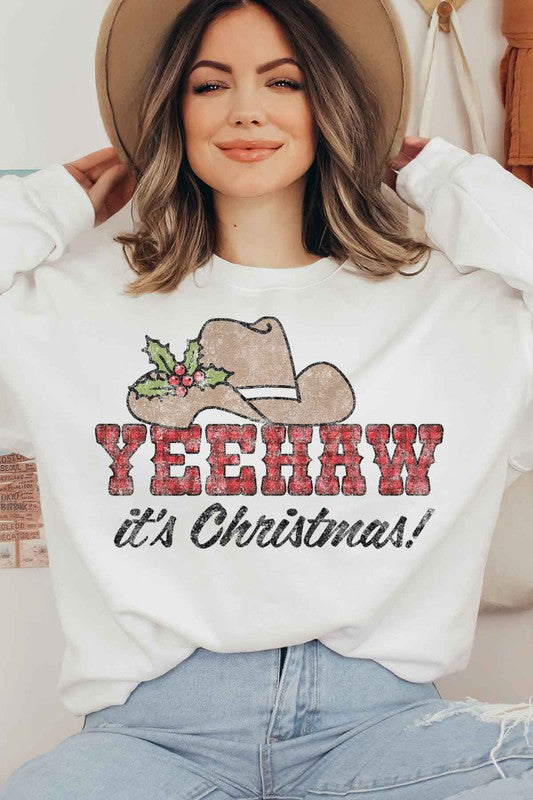 SUDADERA CON GRÁFICOS NAVIDEÑOS DE YEEHAW COUNTRY