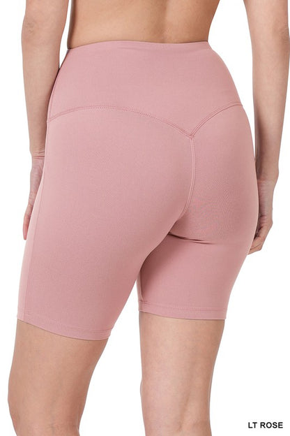 Pantalones cortos de ciclista con cinturilla ancha cepillada