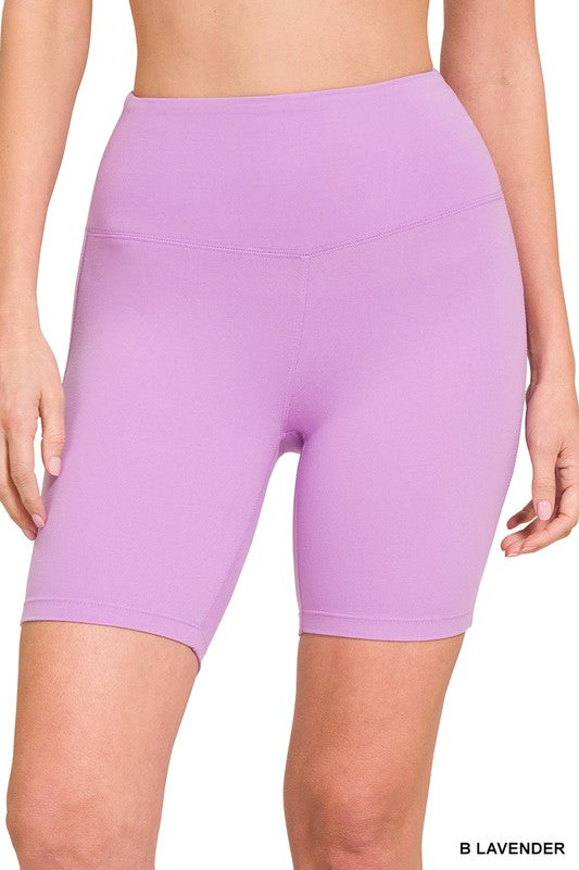 Pantalones cortos de ciclista con cinturilla ancha cepillada