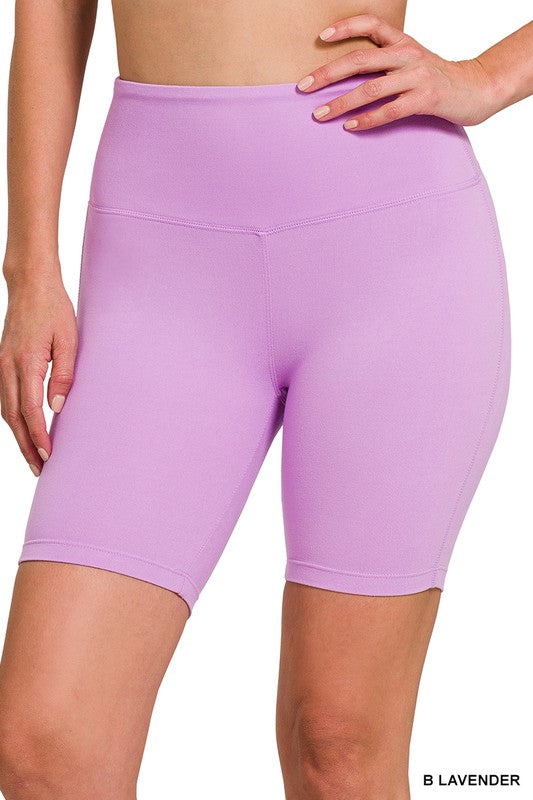 Pantalones cortos de ciclista con cinturilla ancha cepillada