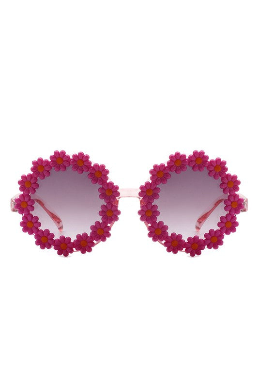 Gafas de sol para niñas con bonito diseño de flores de margaritas