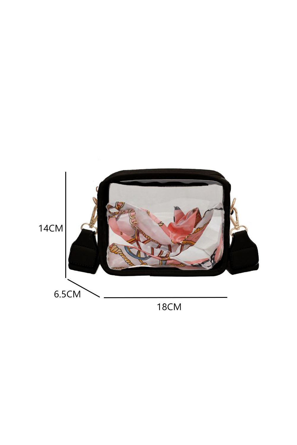 The Clear PVC Leather Strap Crossbody Bag is crafted from top-notch clear PVC, so it's rugged and rainproof! The adjustable leather strap lets you set the bag's size just-so - stylish and practical for every event. Compact and roomy, this bag carries your must-haves - phone, wallet, keys, makeup, and more! Plus, there's a zippy zipper closure to keep everything safely tucked away. Crafted from PU Leather!