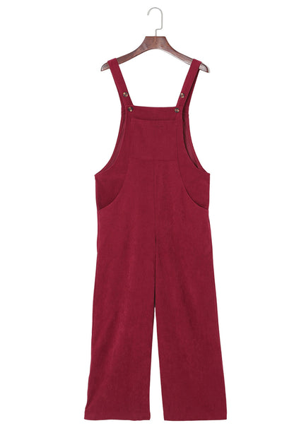 Corduroy Wide Leg Overalls