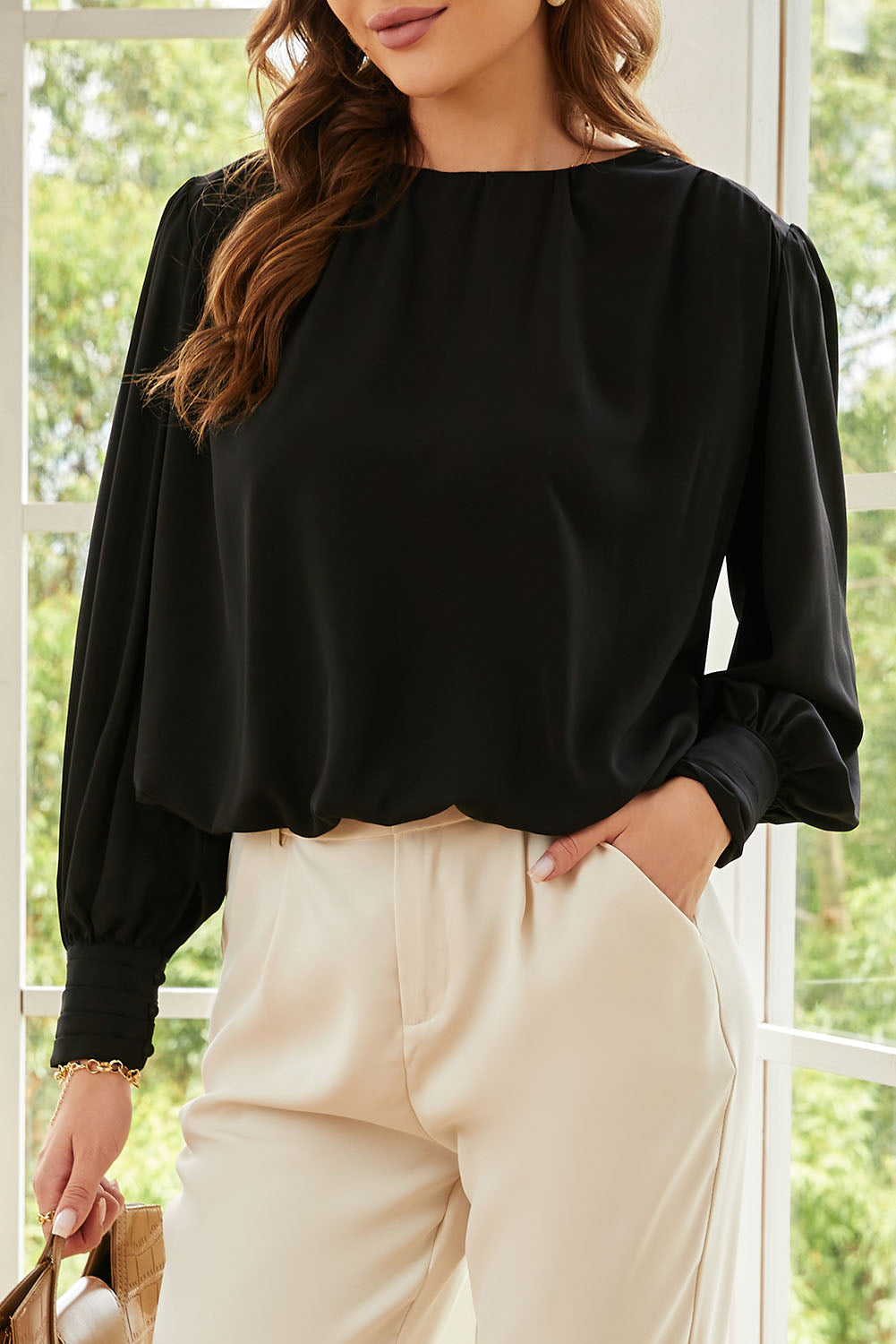 Pleated Loose Blouse