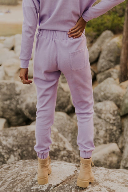 Conjunto de jersey y pantalón jogger de punto gofre