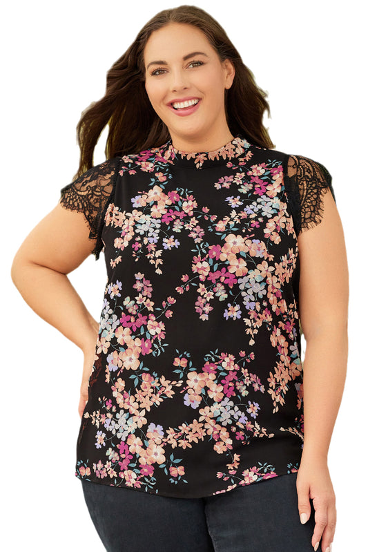 Blusa de manga corta con estampado floral