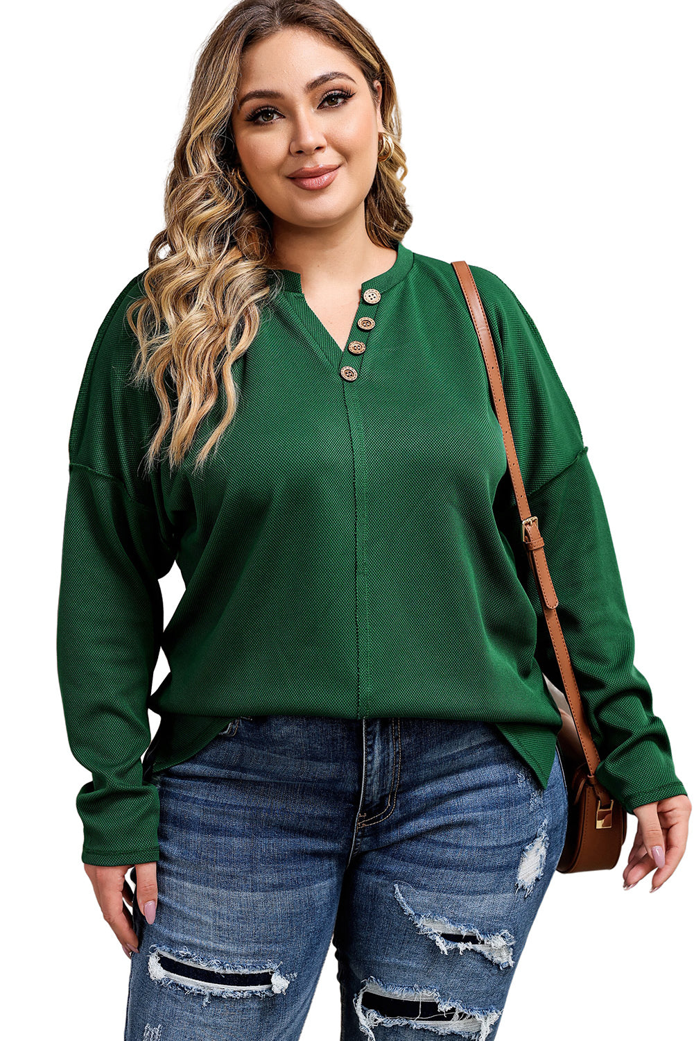 Buttoned Long Sleeve Top