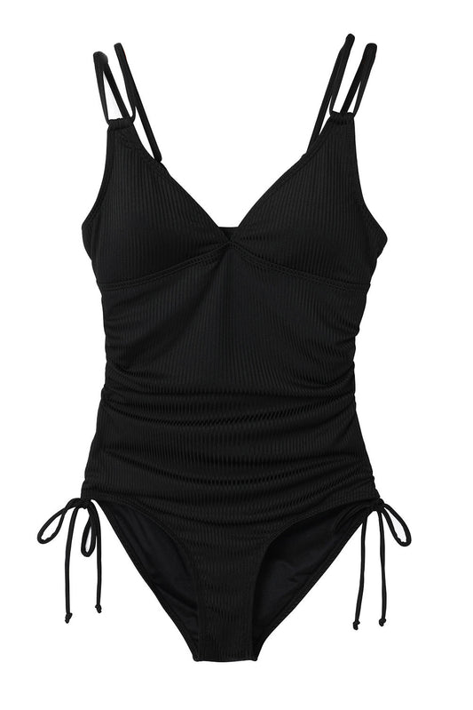 Ribbed Knit One Piece Swimsuit