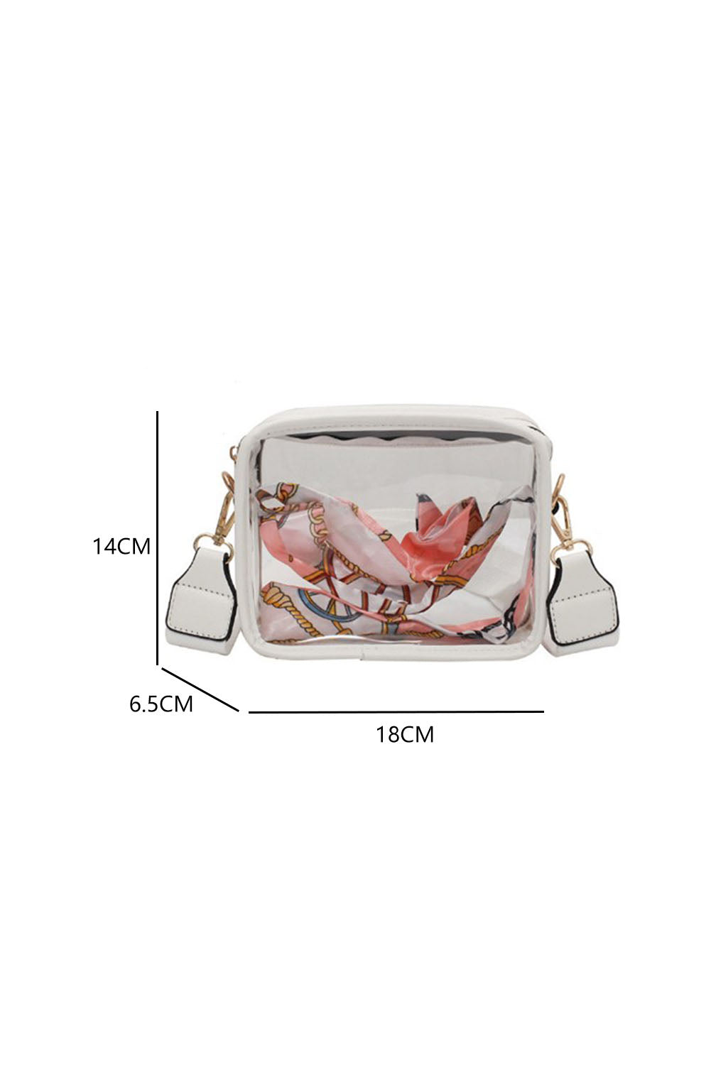 The Clear PVC Leather Strap Crossbody Bag is crafted from top-notch clear PVC, so it's rugged and rainproof! The adjustable leather strap lets you set the bag's size just-so - stylish and practical for every event. Compact and roomy, this bag carries your must-haves - phone, wallet, keys, makeup, and more! Plus, there's a zippy zipper closure to keep everything safely tucked away. Crafted from PU Leather!