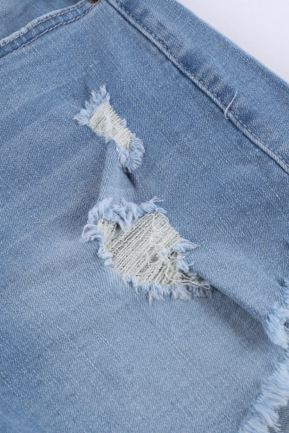 Frayed Hem Denim Shorts