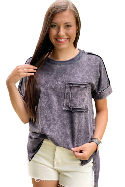 Camiseta con costura expuesta