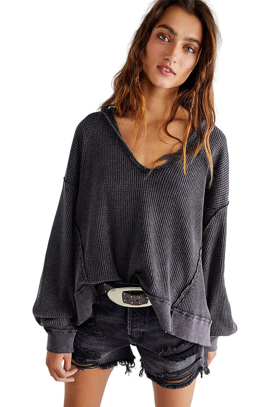 Oversized Thermal Knit Top