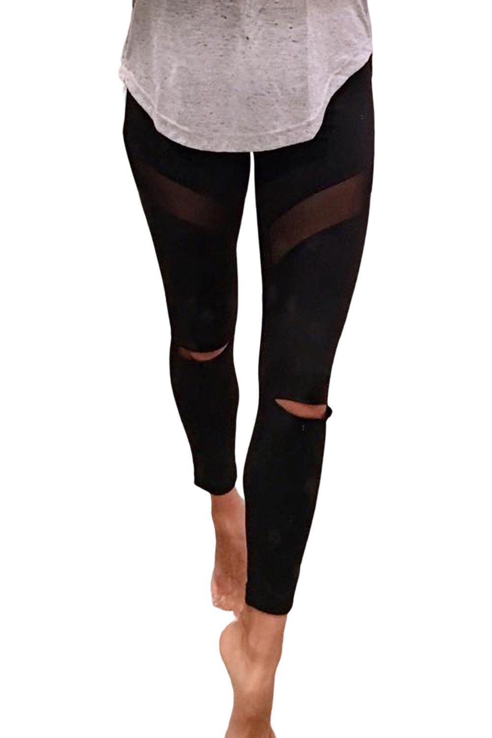 Distressed Mesh Leggings