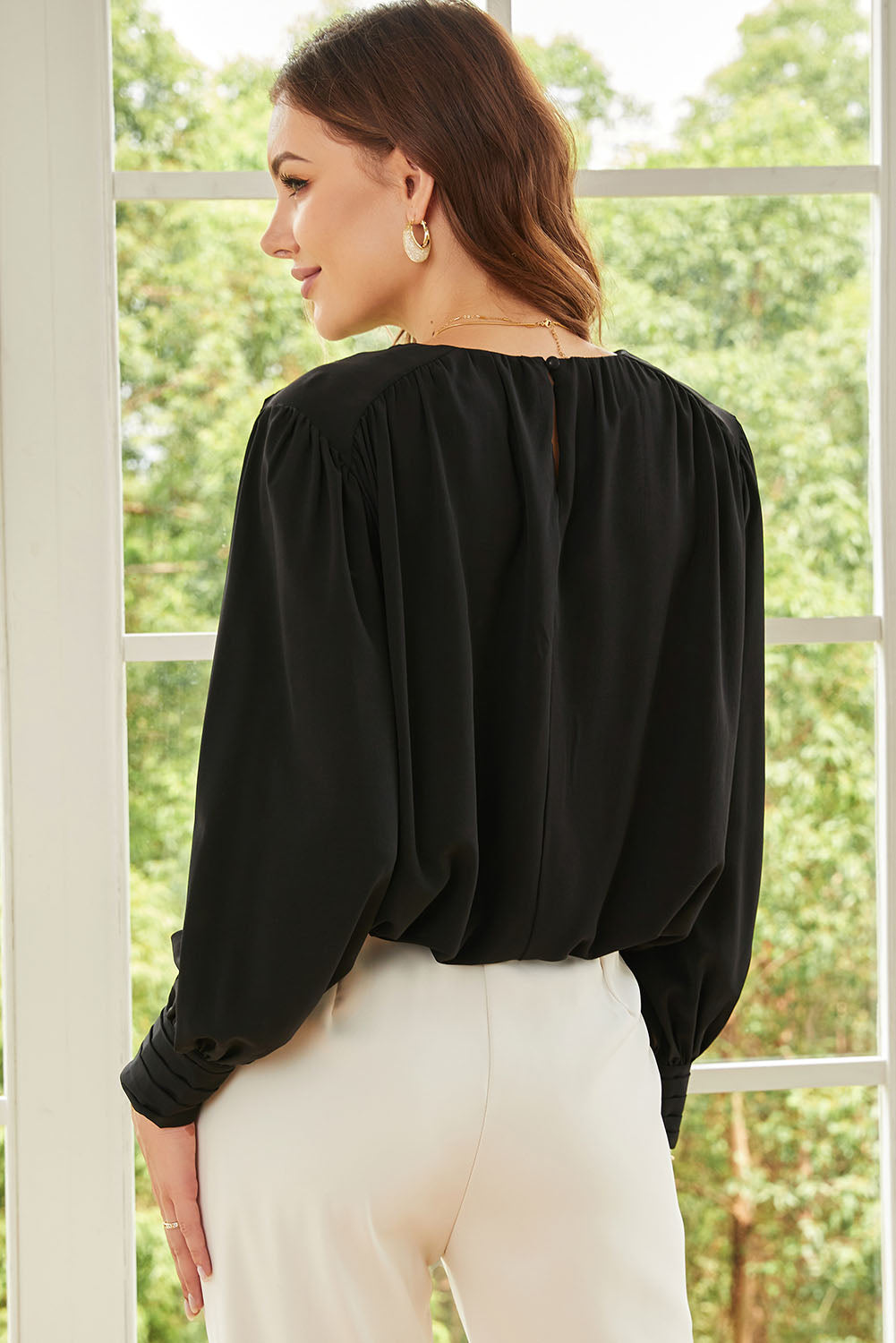 Pleated Loose Blouse