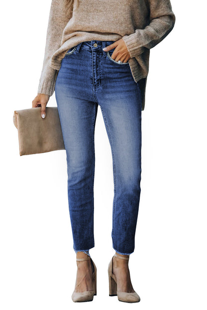 High Waist Ankle Skinny Jeans