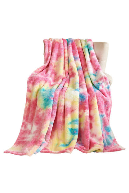 Snuggle up with this soft 'n cuddly cow-spotted or the fabulous Tie Dye blanket!