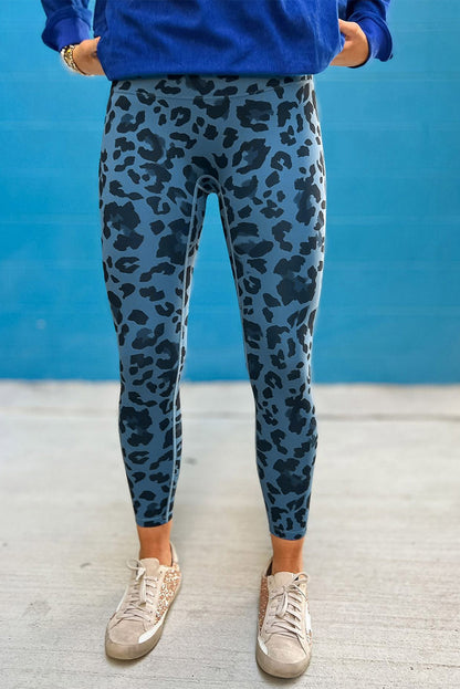 Leggings deportivos con estampado de leopardo