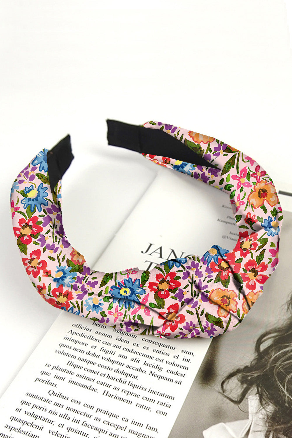 Multicolor Floral Bow Knotted Headband 14*18cm