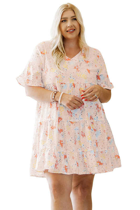 Vestido babydoll con estampado floral 