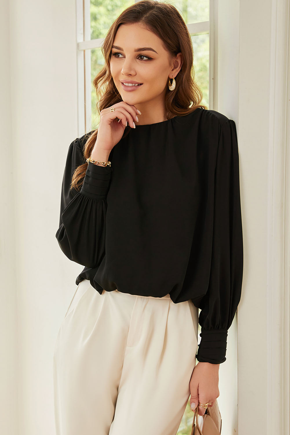 Pleated Loose Blouse