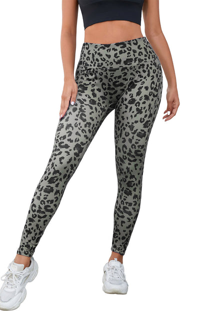 Leggings deportivos con estampado de leopardo