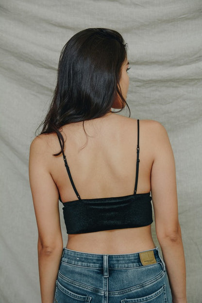 Bralette largo de terciopelo