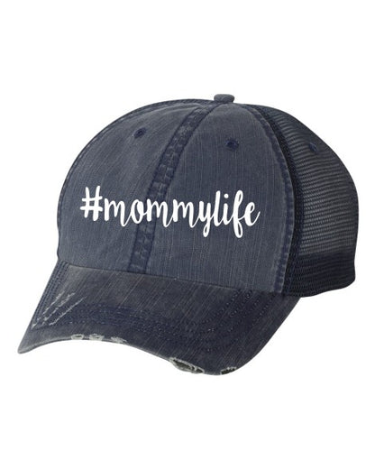 Gorra de camionero bordada con el hashtag mommylife