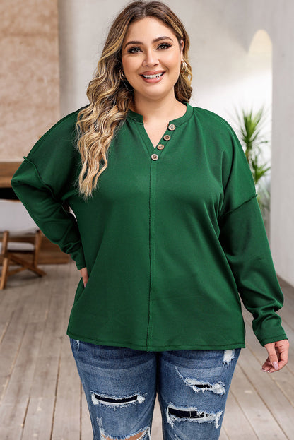 Buttoned Long Sleeve Top