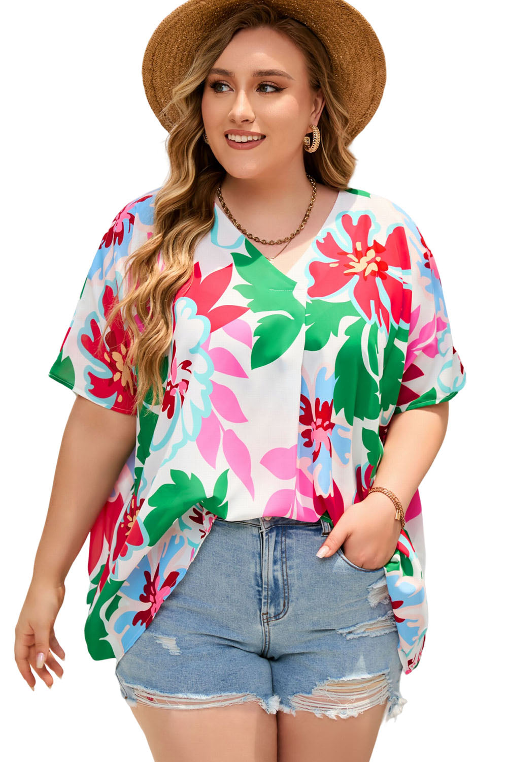 Blusa con estampado floral 