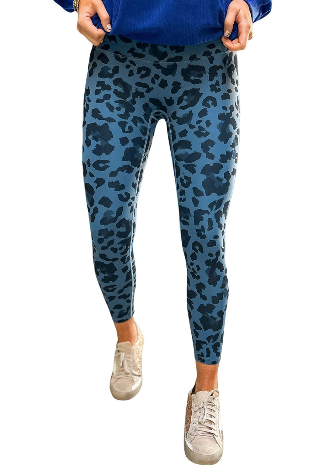 Leggings deportivos con estampado de leopardo