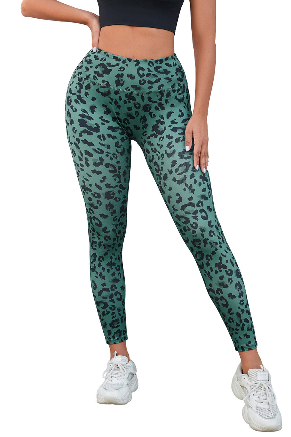 Leggings deportivos con estampado de leopardo