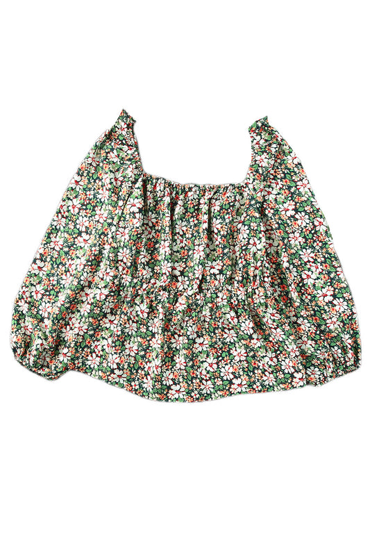 Blusa peplum con flores