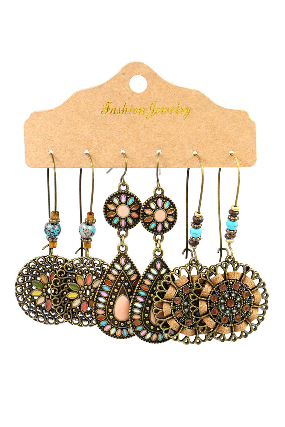 Boho Retro Dangle Earrings Set