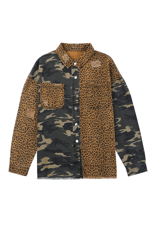 Chaqueta de parches de camuflaje