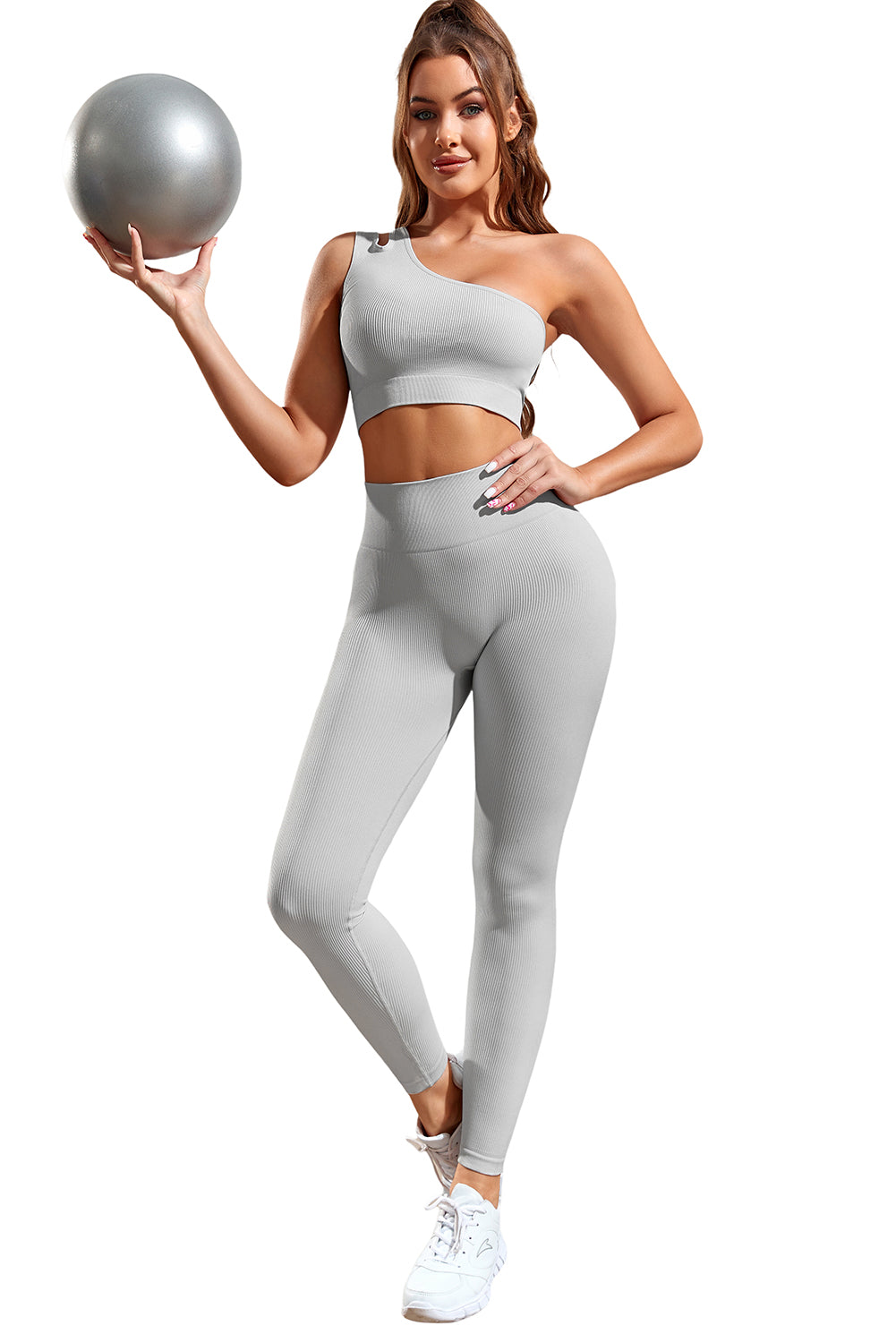 Take your workout game to new levels with these totally fly activewear pants. Rock a classic high-waist design for tummy control and a flattering look. Feel sizzlin' hot with ribbed texture giving you extra support and flair while slaying those high-intensity workouts. Moisture-wicking fabric keeps you comfy and dry when you get your sweat on. Get 'em in Gray or Black and get to steppin'!