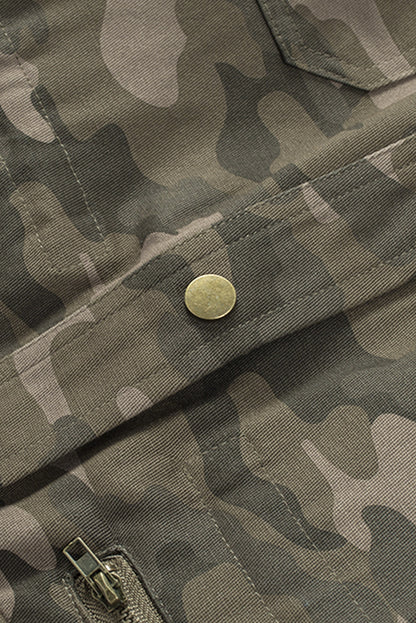 Camo Button-Up Jacket