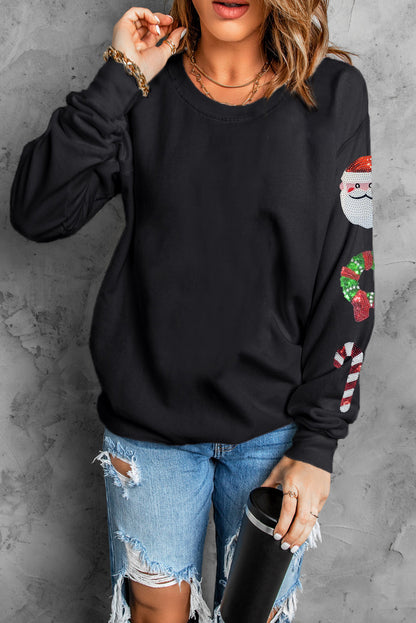 Sudadera negra con gráfico de fantasmas de la temporada SPOOKY