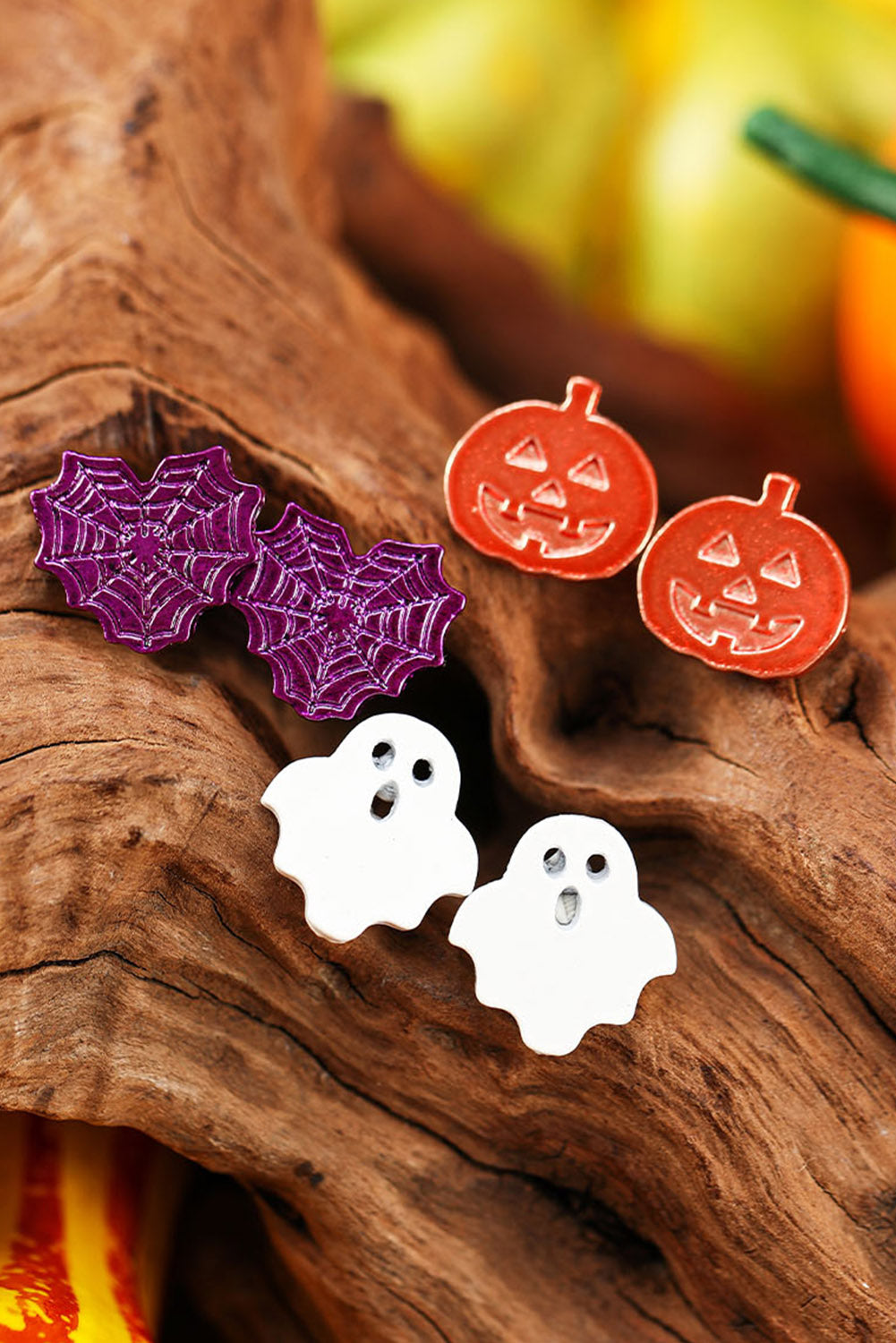 Pendientes con adornos de Halloween multicolor