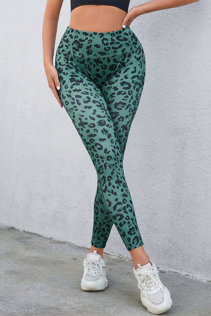 Leggings deportivos con estampado de leopardo