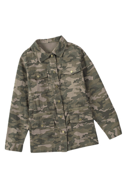 Camo Button-Up Jacket