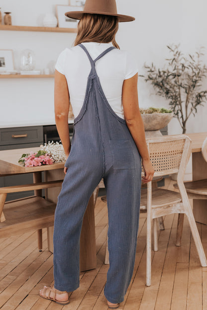 Distressed Trim Jumpsuit